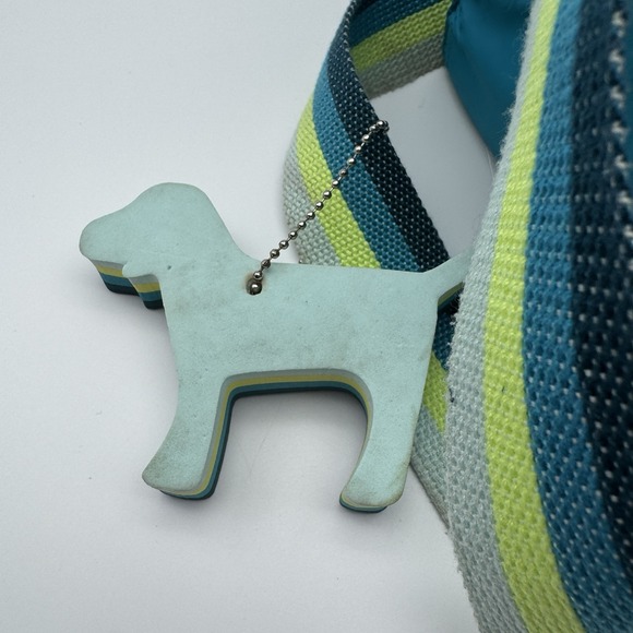 Victoria's Secret PINK Y2K Blue Lunch Bag Cooler Tote Dog Charm Retro Logo - Picture 5 of 8